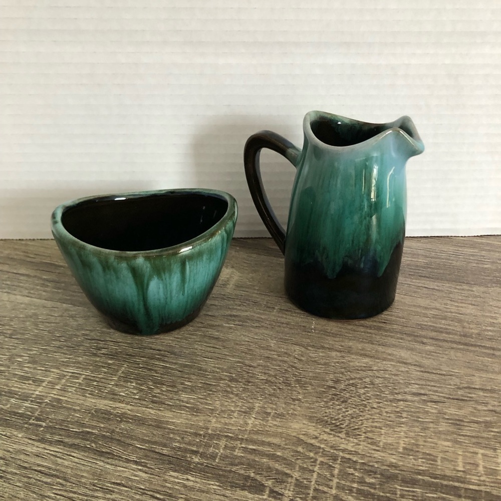 Vtg Blue Mountain Pottery Milk and Sugar